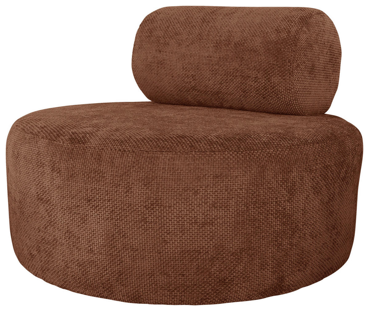 SESSEL in Struktur Terracotta  - Terracotta/Schwarz, Basics, Textil/Metall (88/70/88cm) - Livetastic