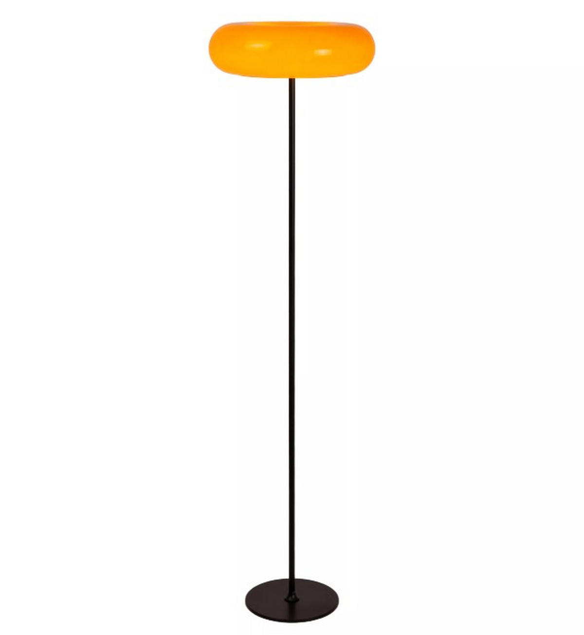 STEHLEUCHTE Sentino 40/40/150 cm   - Schwarz/Orange, KONVENTIONELL, Glas (40/40/150cm) - Lucide