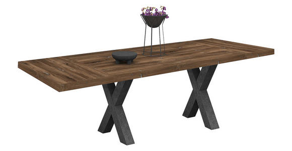 ESSTISCH 210(310)/100/77,5 cm Nachbildung  Holzwerkstoff ausziehbar, in verschiedenen Holzdekoren erhältlich rechteckig Grau, Eichefarben  - Eichefarben/Grau, MODERN, Holzwerkstoff (210(310)/100/77,5cm) - Hom`in