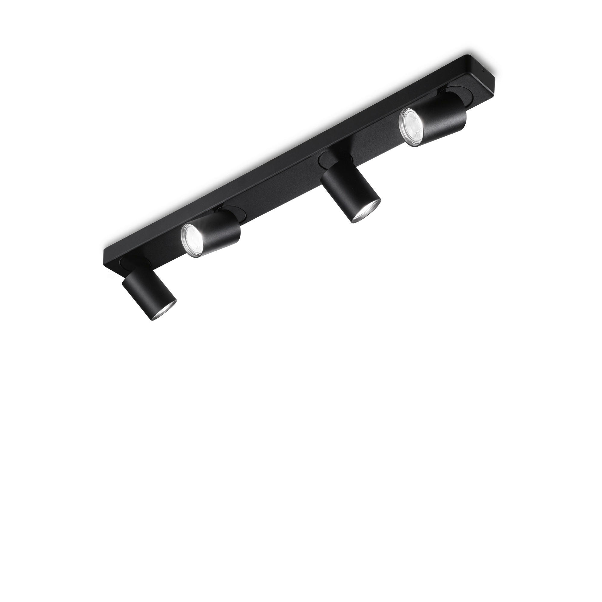 DECKENLEUCHTE    76/9/12,5/12,5 cm  - Schwarz, Basics, Metall (76/9/12,5/12,5cm) - Ideal Lux