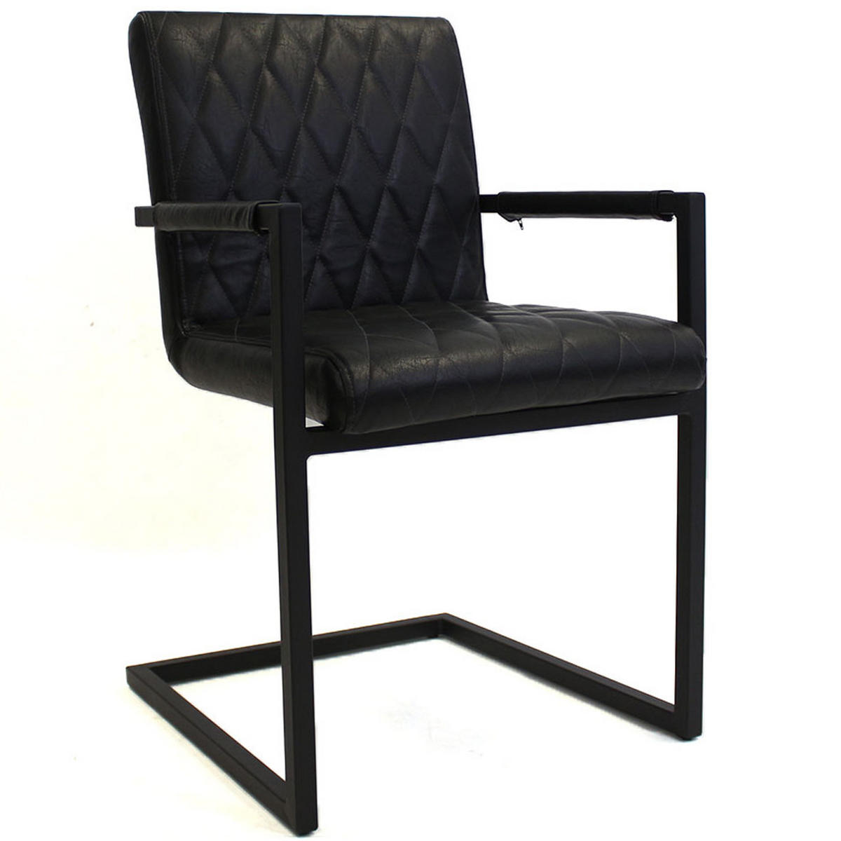SADA ŽIDLÍ S PODRUČKAMI 2 kusy - černá, Lifestyle, kov/textil (54/86/57cm) - MID.YOU