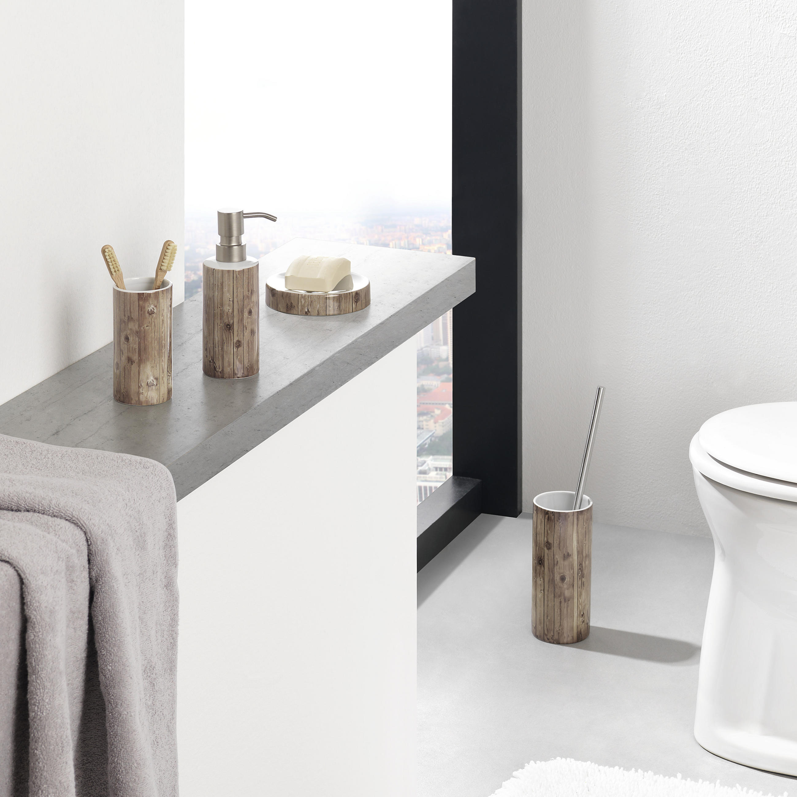 SAVONIERĂ ceramică  - maro/alb, Design, ceramică (12,4/2,5/12,4cm) - Sadena