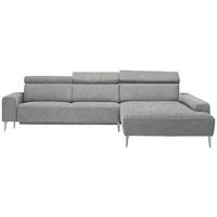 ECKSOFA  in Mikrovelours Naturfarben  308/205 cm  - Alufarben/Naturfarben, Design, Textil (308/205cm) - Sedda