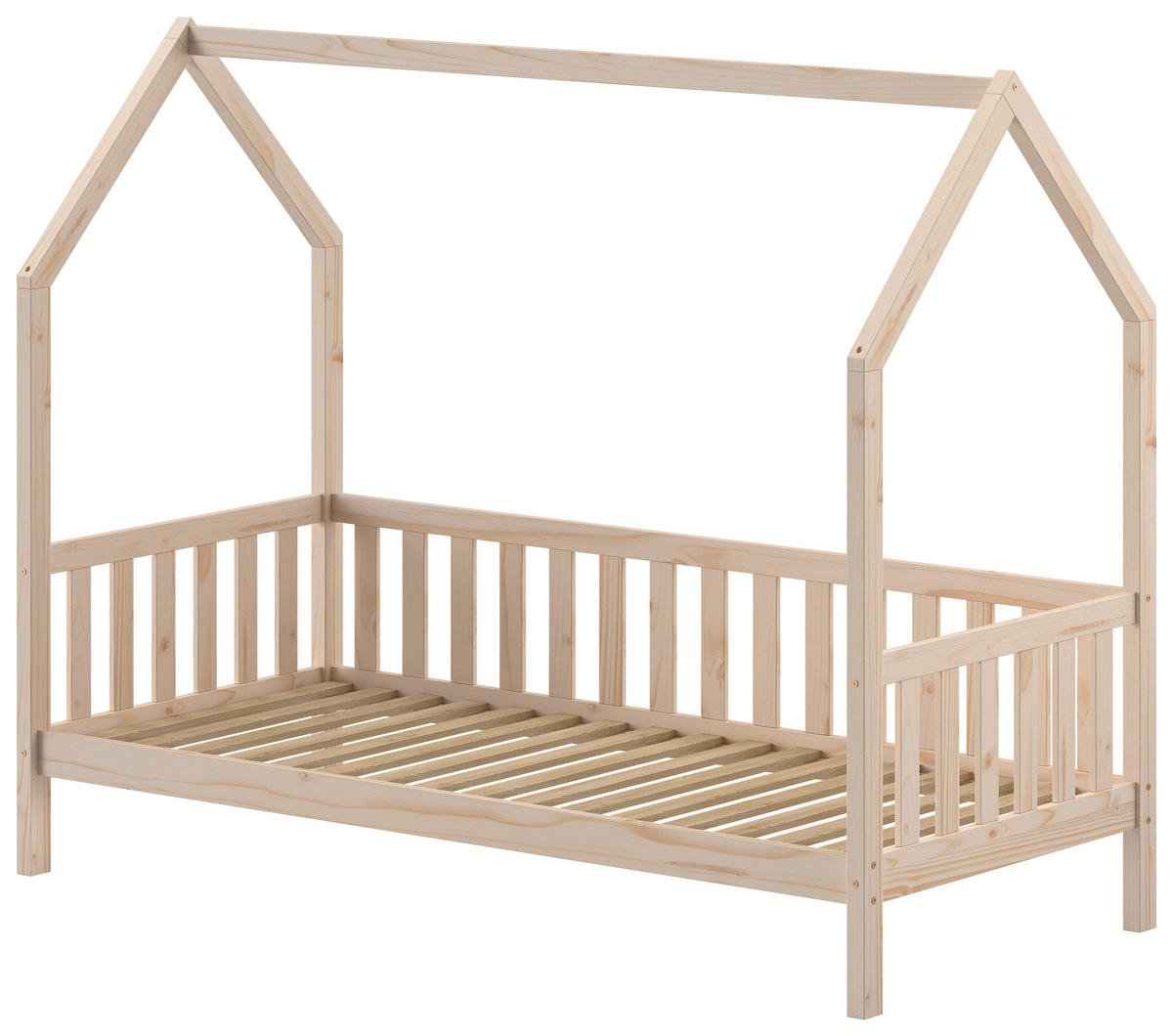 HAUSBETT Rollrost 90/200 cm  - Naturfarben/Kieferfarben, Natur, Holz (90/200cm) - MID.YOU