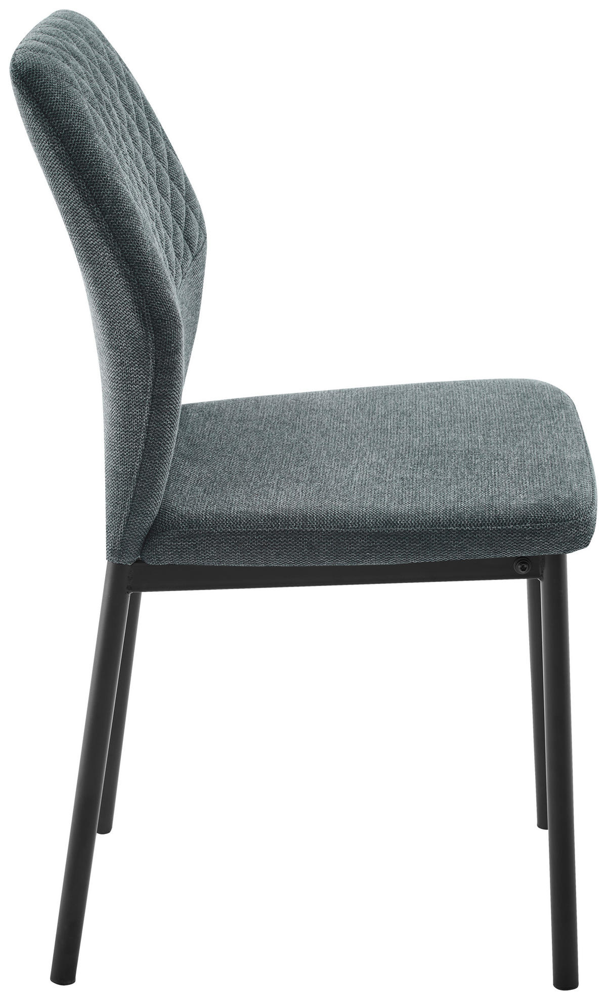 STUHL Webstoff Schwarz, Dunkelgrau  - Dunkelgrau/Schwarz, Design, Textil/Metall (44/86/52cm) - Ti'me