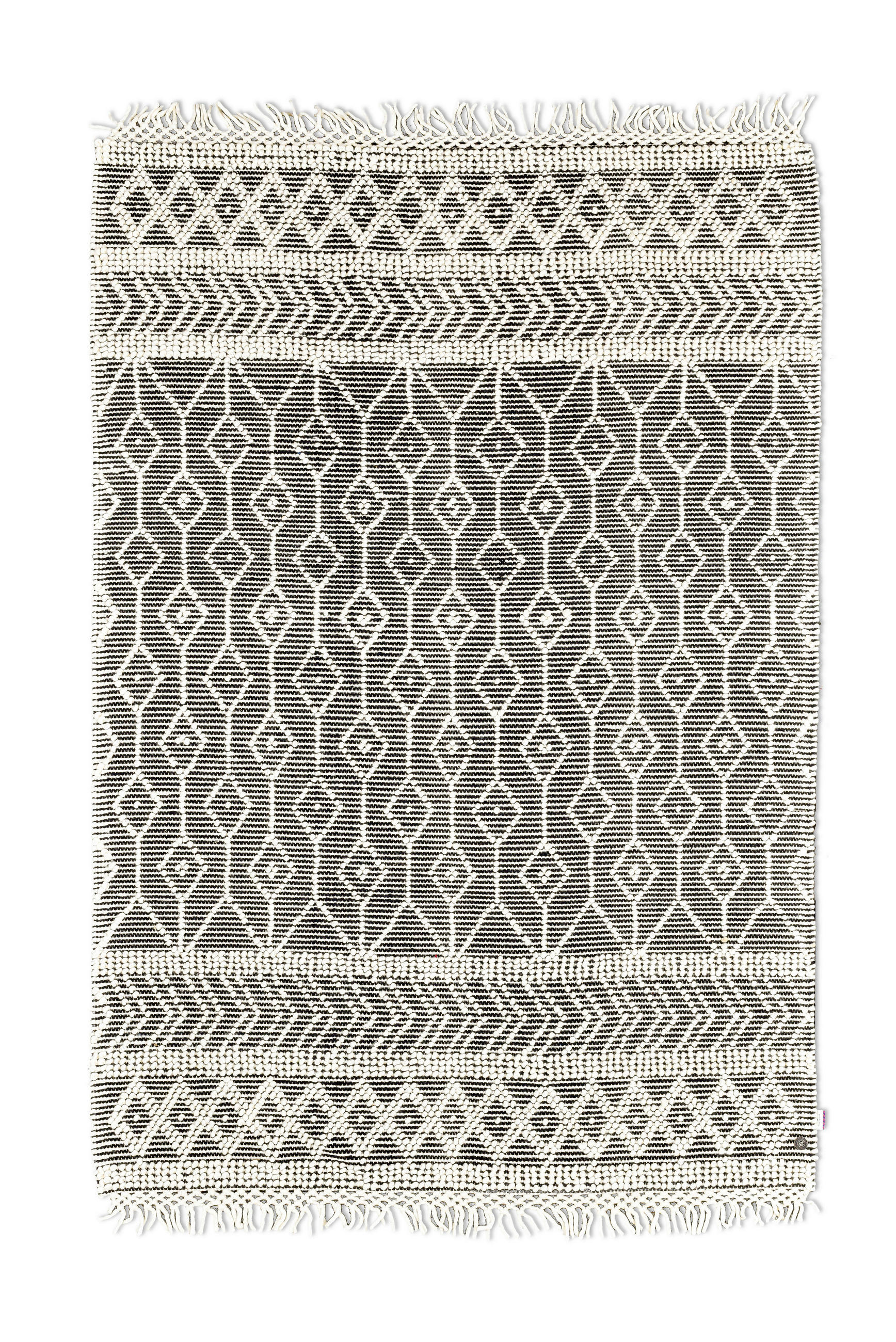ROČNO TKANA PREPROGA Colored Macrame two 140/200 cm tkano krem barve, siva - siva/krem barve, Konvencionalno, tekstil (140/200cm) - Tom Tailor