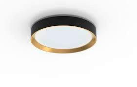 LED PLAFONJERA - zlatna/crna, Dizajnerski, metal/plastika (38.4/7cm) - Philips