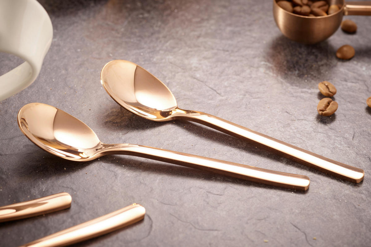 KAFFEESET 23-teilig  - Kupferfarben, Design, Metall (10,5cm) - Echtwerk
