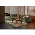 ECKSOFA in Struktur Olivgrün  205/284 cm  - Schwarz/Olivgrün, Design, Kunststoff/Textil (205/284cm) - Xora