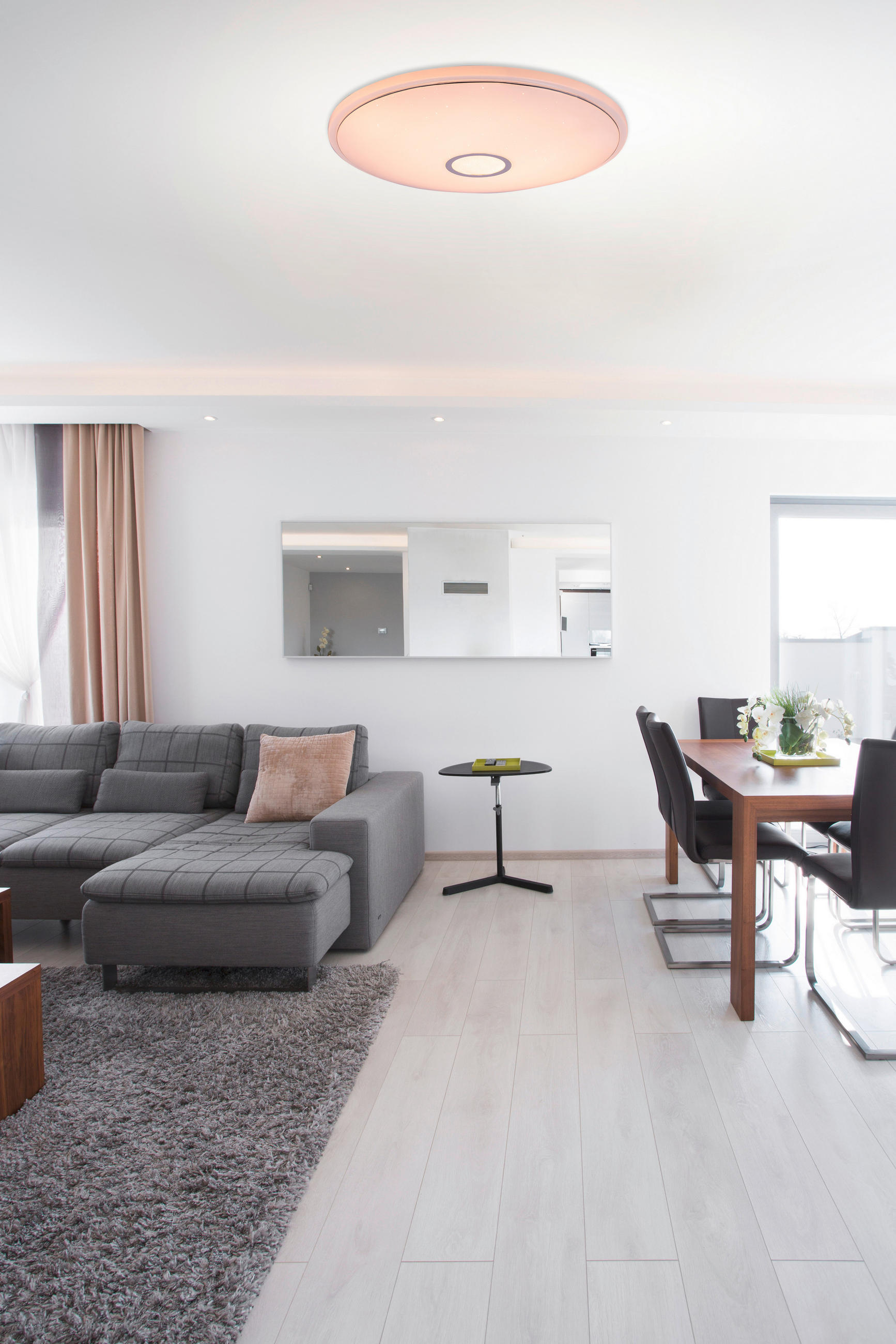 LED-DECKENLEUCHTE 68/10 cm   - Opal/Weiß, Basics, Kunststoff/Metall (68/10cm) - Globo