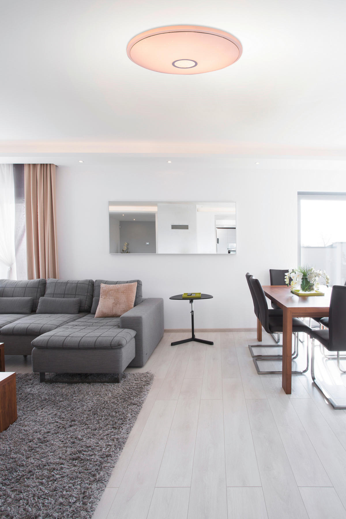 LED-DECKENLEUCHTE 30 W  68/10 cm    - Weiss/Opal, Basics, Kunststoff/Metall (68/10cm) - Globo