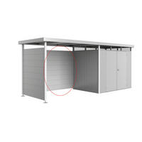 RÜCKWAND 266/181/4 cm   - Silberfarben, Basics, Metall (266/181/4cm) - Biohort