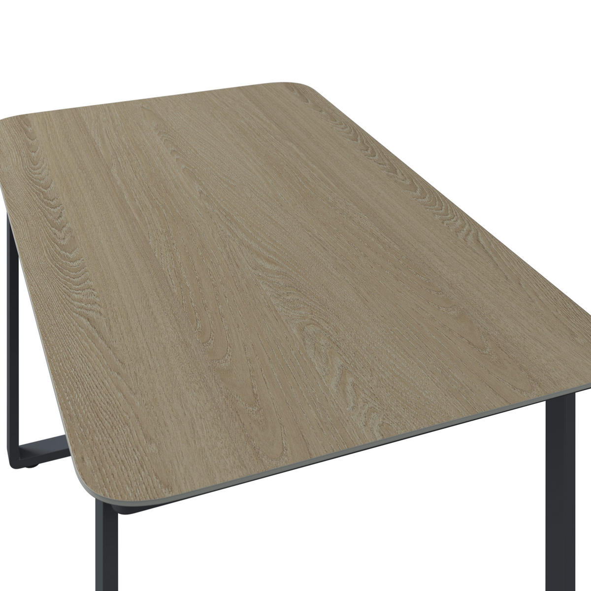 GARTENTISCH 135/74/80 cm Metall, Kunststoff Anthrazit, Naturfarben rechteckig  - Anthrazit/Naturfarben, MODERN, Kunststoff/Metall (135/74/80cm) - Ambia Garden