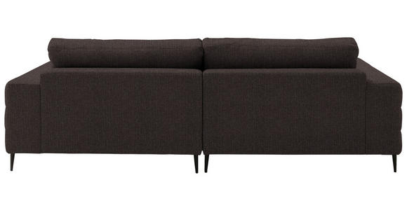 ECKSOFA  in Flachgewebe Braun  253/177 cm  - Schwarz/Braun, Design, Textil/Metall (253/177cm) - Dieter Knoll