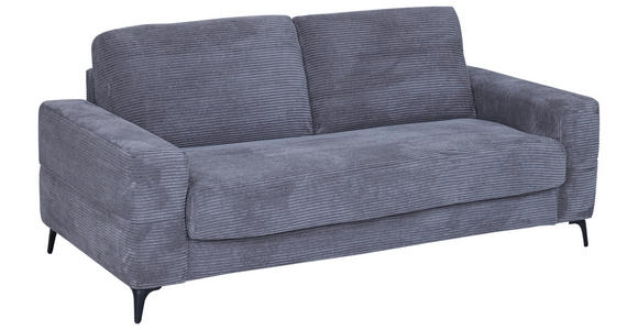 SCHLAFSOFA Cord Dunkelgrau  - Dunkelgrau/Schwarz, Design, Textil/Metall (204/89/98cm) - Carryhome