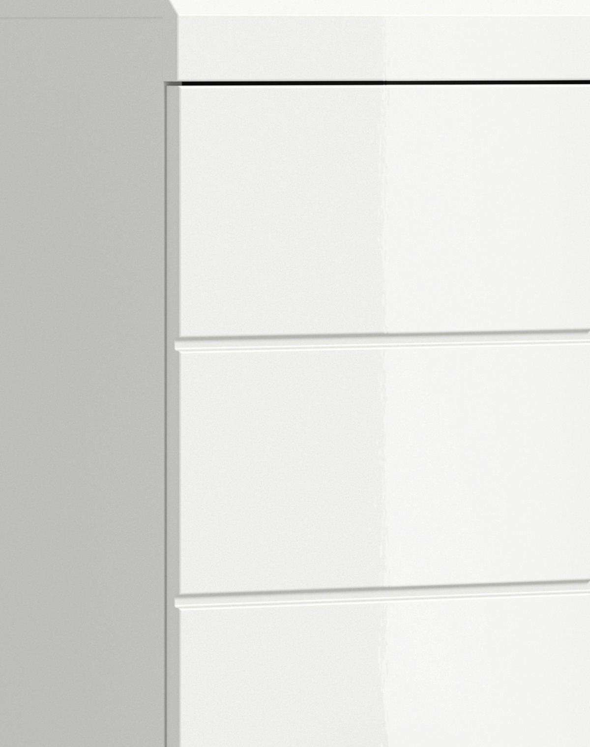 BADEZIMMER 4-teilig  in 97 cm  - Weiß Hochglanz/Silberfarben, MODERN, Glas/Holzwerkstoff (97cm) - MID.YOU
