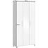 GARDEROBENSCHRANK Eiche furniert lackiert Eichefarben, Weiß - Chromfarben/Eichefarben, Design, Glas/Holz (90/193/37cm) GARDEROBENSCHRANK Eiche furniert lackiert Eichefarben, Weiß - Chromfarben/Eichefarben, Design, Glas/Holz (90/193/37cm)