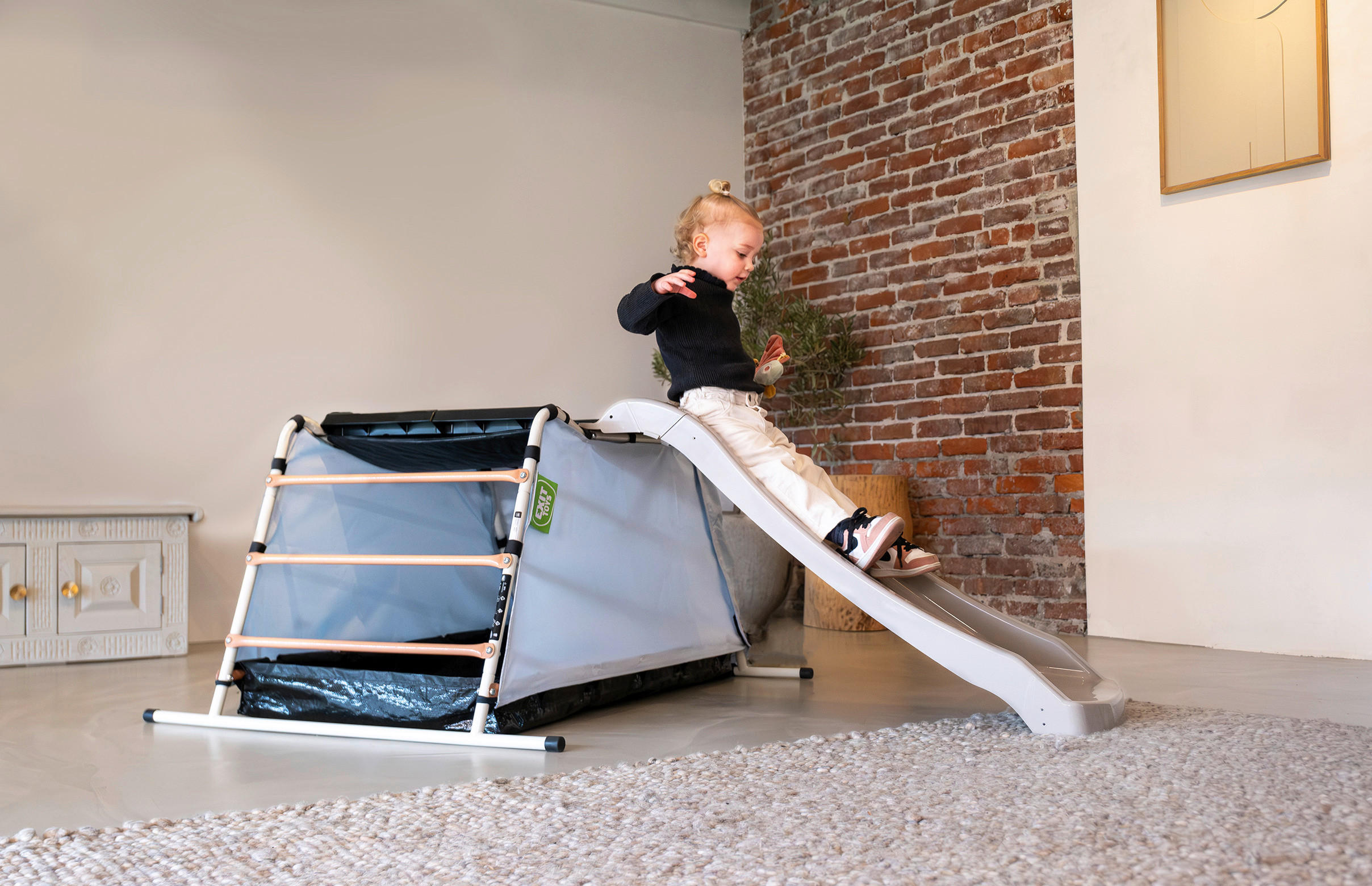 KINDERRUTSCHE  - KONVENTIONELL, Kunststoff/Textil (178/116/64cm) - EXIT Toys