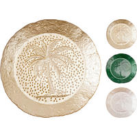DEKOTELLER - Elfenbein/Goldfarben, Basics, Glas (27.5/2.2/27.5cm)