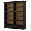 BÜCHERWAND Pinie massiv Schwarz  - Schwarz/Bronzefarben, LIFESTYLE, Holz/Metall (214/238,5/46,5cm) - Livetastic