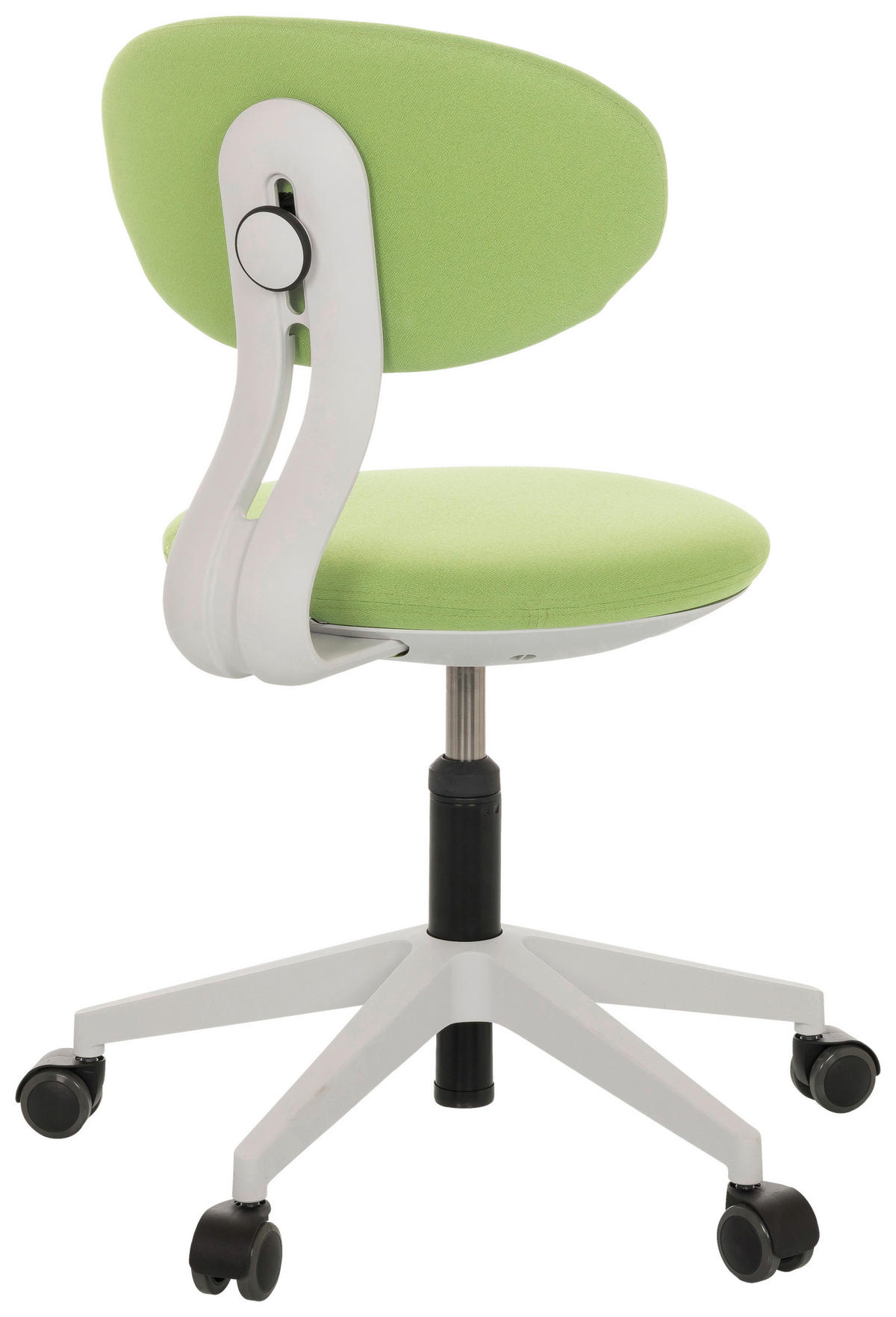 OTOČNÁ ŽIDLE PRO MLÁDEŽ, zelená - bílá/šedá, Basics, textil/plast (42/66-87/52cm) - MID.YOU