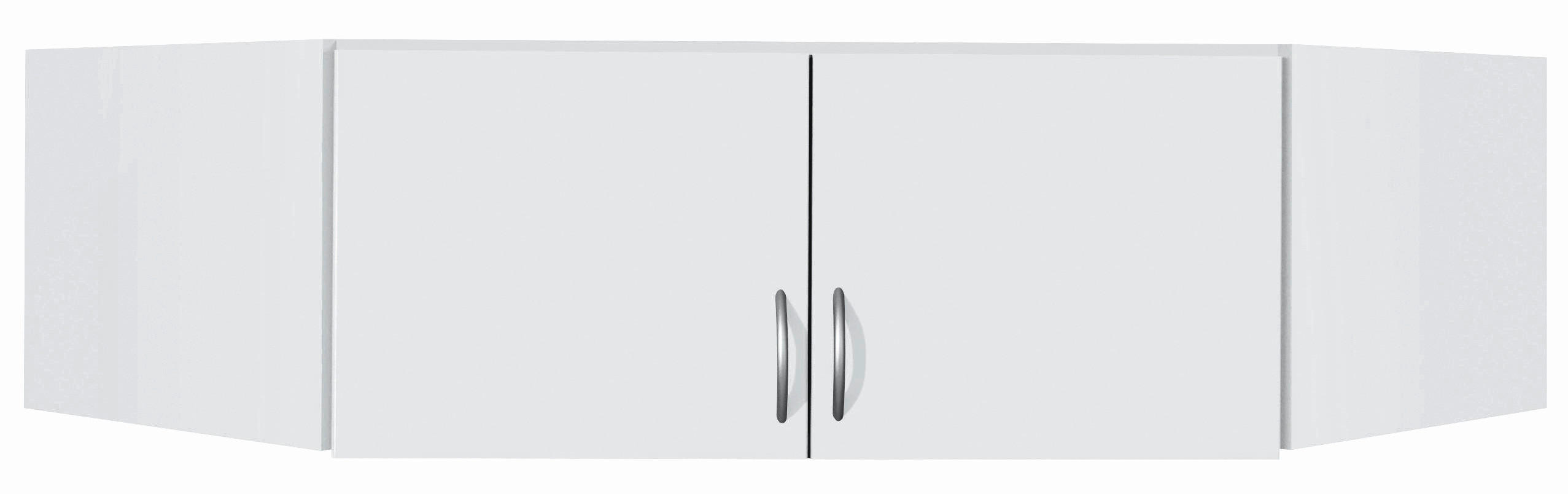 AUFSATZSCHRANK 117/39/52,2 cm  - Weiss/Silberfarben, Design, Holzwerkstoff/Kunststoff (117/39/52,2cm) - Boxxx