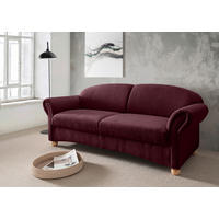 2-SITZER-SOFA Torello Mikrofaser Bordeaux  - Wildeiche/Bordeaux, KONVENTIONELL, Holz/Textil (151/94/80cm) - Livetastic