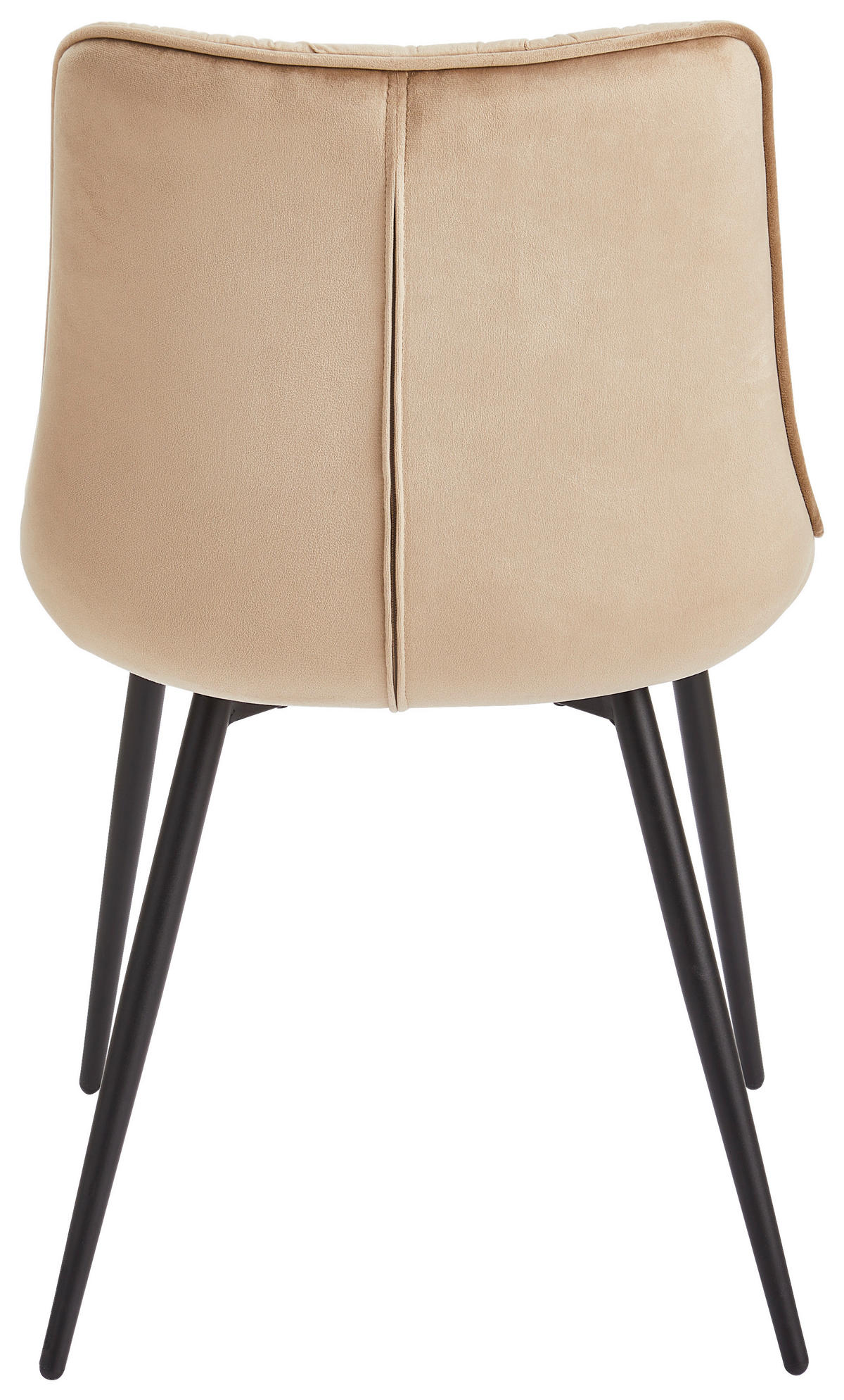 STUHL  in Eisen Samt Holz, Metall, Textil  - Taupe/Schwarz, MODERN, Holz/Textil (52/85/59cm) - Livetastic