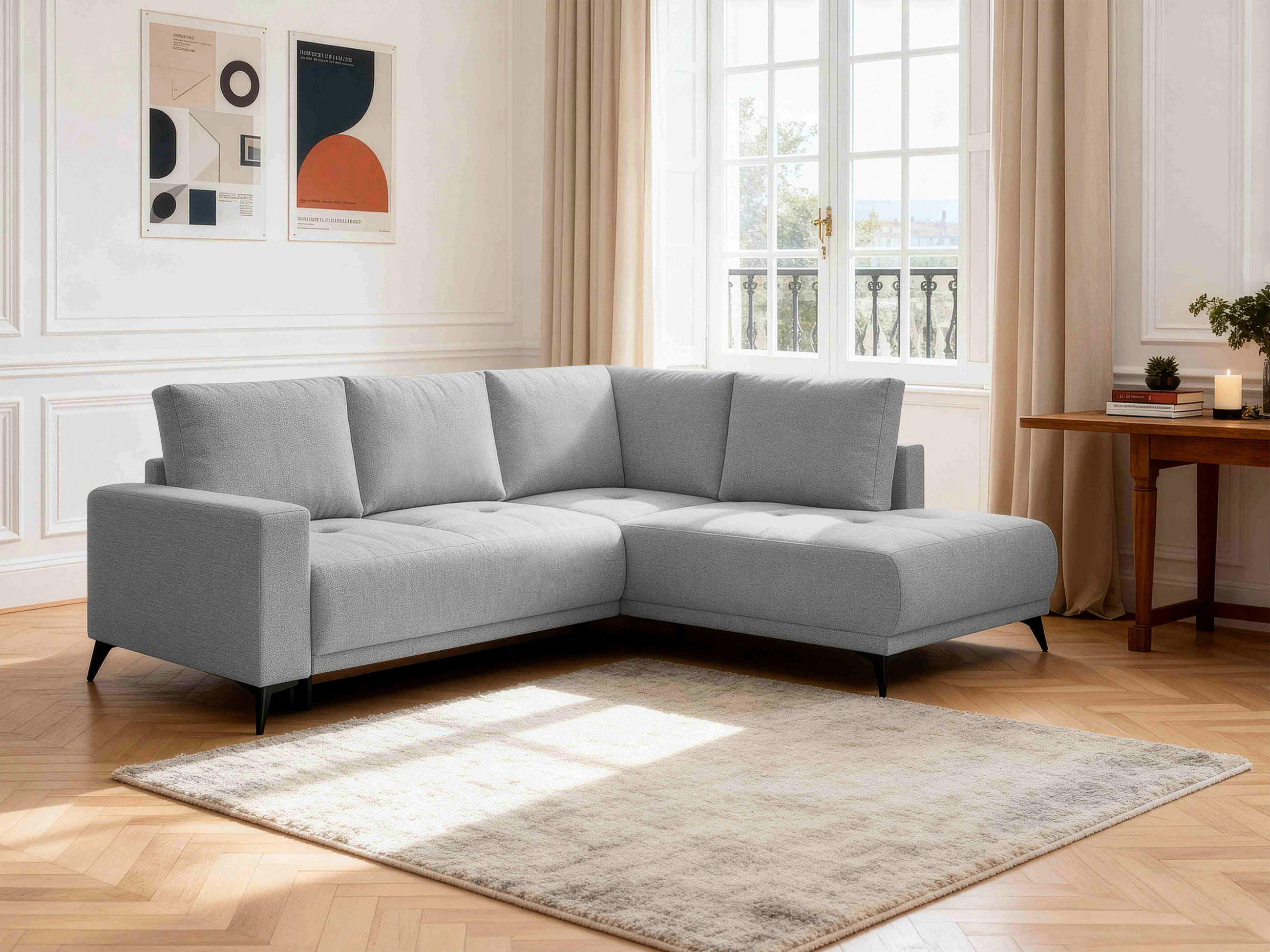 P & B Ecksofa Rafael Hellgrau 269x218 cm
