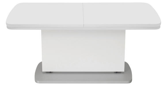 COUCHTISCH 110-180/63/53-72 cm rechteckig Weiß  - Silberfarben/Weiß, KONVENTIONELL, Holzwerkstoff (110-180/63/53-72cm) - Venda