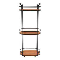 ELEMENT ZA ODLAGANJE  drvo, metal  - boja hrasta, Osnovno, drvo/metal (13,5/62,5/24,5cm) - Homeware