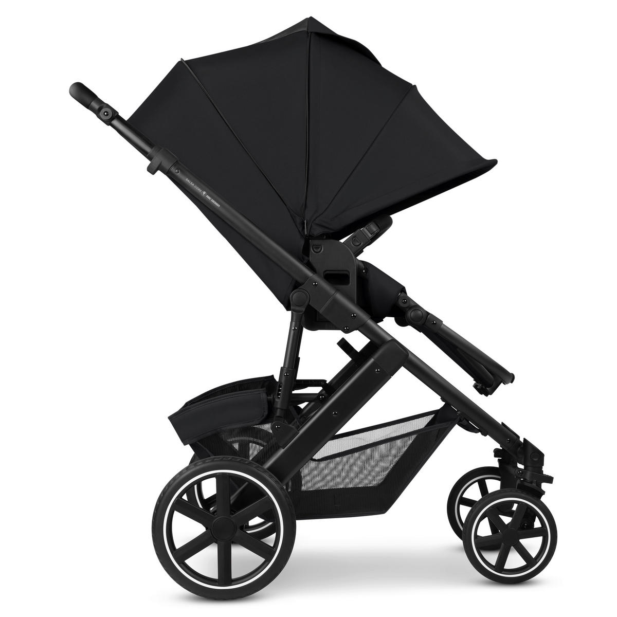 KINDERWAGENSET Salsa Core All in One  - Schwarz, Basics, Textil/Metall (63/123/97cm) - ABC Design