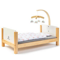 PUPPENBETT - Naturfarben/Weiß, Basics, Holz (55/31/41,5cm) - MUSTERKIND