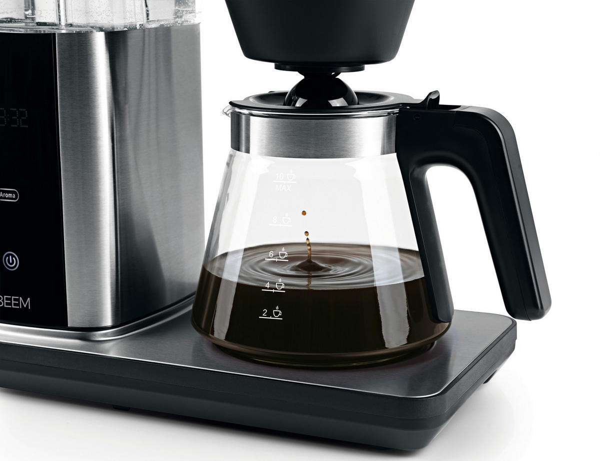 FILTERKAFFEEMASCHINE  - Edelstahlfarben/Schwarz, Trend, Glas/Kunststoff (40/21/40cm) - Beem