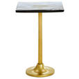 BEISTELLTISCH 35,5/35,5/51 cm Grau, Messingfarben quadratisch - Messingfarben/Grau, Design, Glas/Metall (35,5/35,5/51cm) - Ambia Home