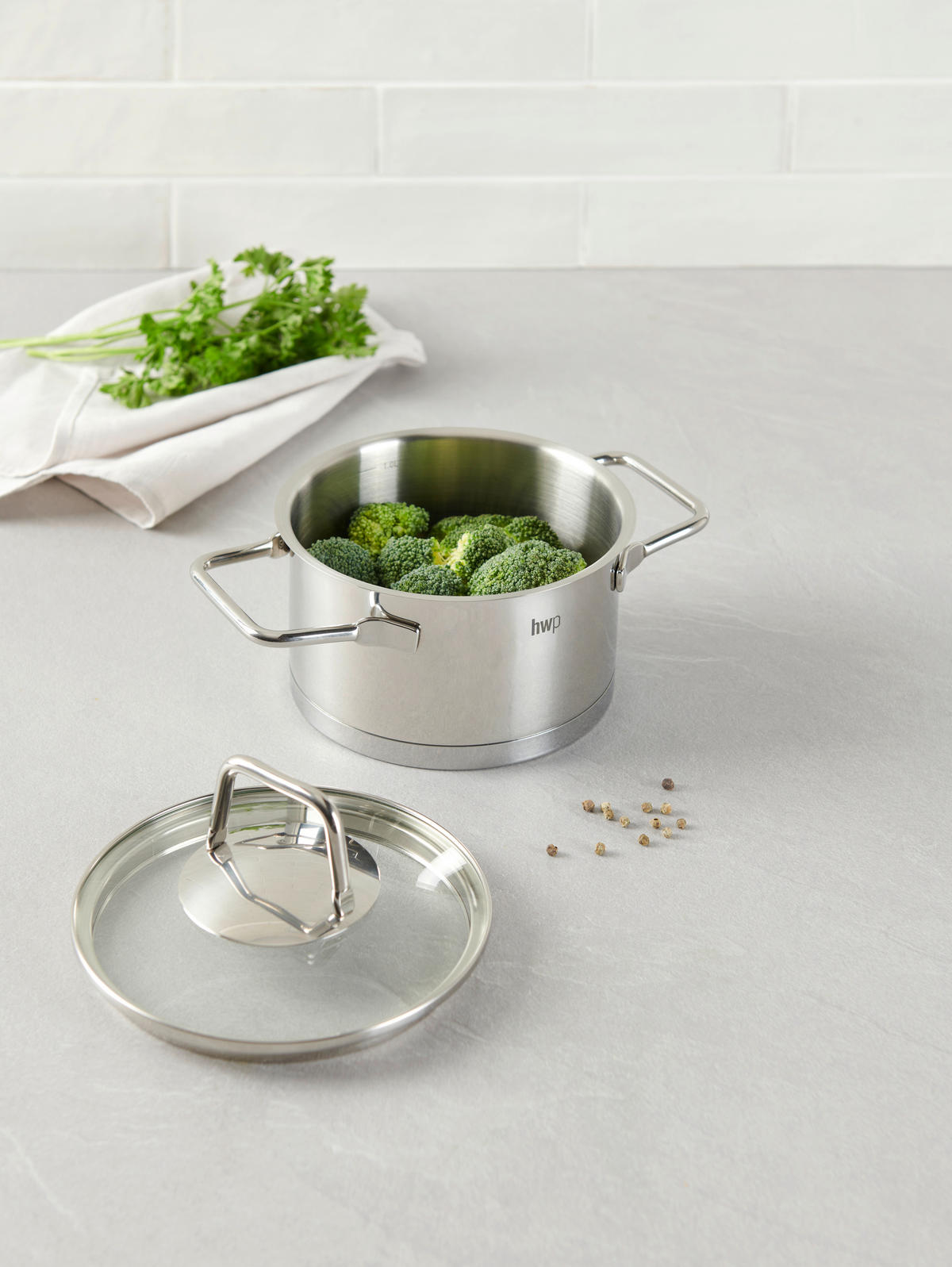 KOCHTOPF Perfect Cooking 1 l  - Klar/Edelstahlfarben, Basics, Glas/Metall (14/8cm) - Homeware Profession.