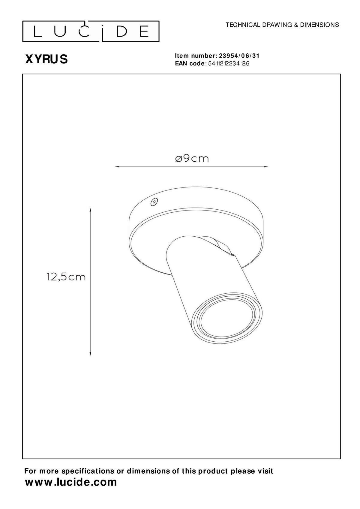 STRAHLER Xyrus 9/9/12.5 cm   - Weiß, KONVENTIONELL (9/9/12.5cm) - Lucide