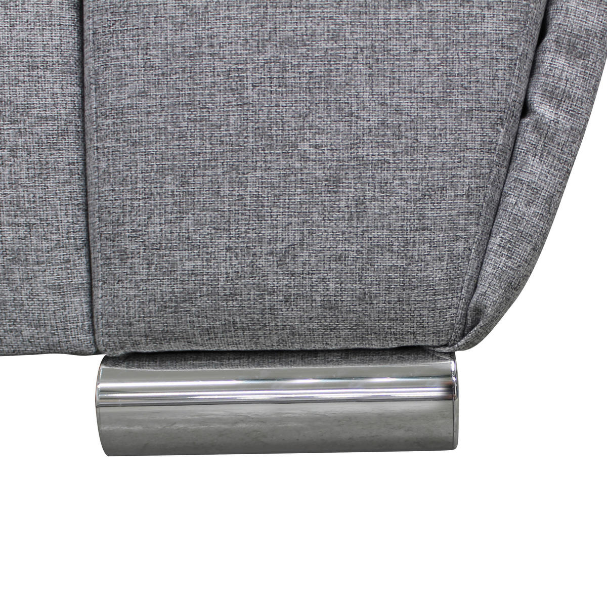 ECKSOFA Hellgrau Flachgewebe  - Silberfarben/Hellgrau, Design, Kunststoff/Textil (266/266cm) - Livetastic