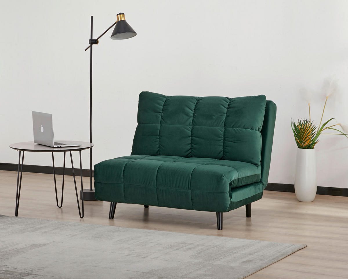 ROZKLADACIE KRESLO, textil, zelená - čierna/zelená, Design, drevo/textil (102/81/87cm) - Carryhome
