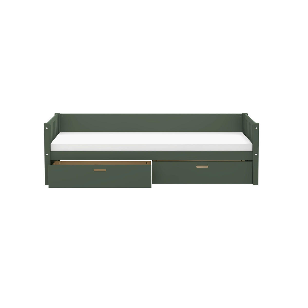 BETT 90/200 cm,  in Dunkelgrün, Rollrost, Bettschubladen  - Dunkelgrün, MODERN, Holz (90/200cm) - Chameo