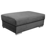 HOCKER Velours Grau  - Wengefarben/Dunkelgrau, LIFESTYLE, Holz/Textil (120/44/75cm) - Carryhome