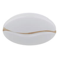 LED-DECKENLEUCHTE LETICIA 33/7 cm   - Braun/Weiß, Basics, Holz/Kunststoff (33/7cm) - Globo