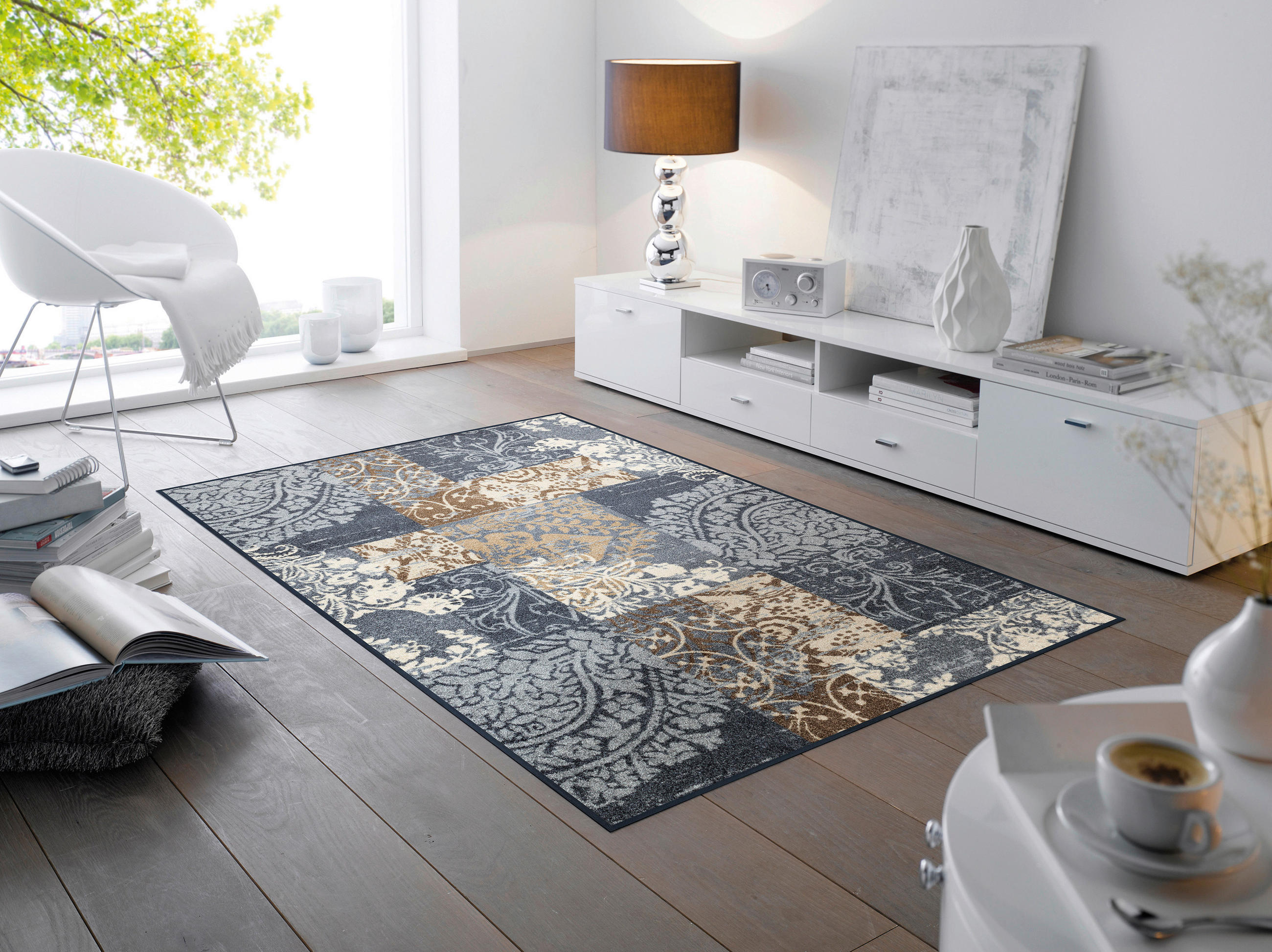 VINTAGE-TEPPICH 115/175 cm Armonia Grey Braun, Grau, Beige  - Beige/Braun, KONVENTIONELL, Kunststoff/Textil (115/175cm) - wash+dry