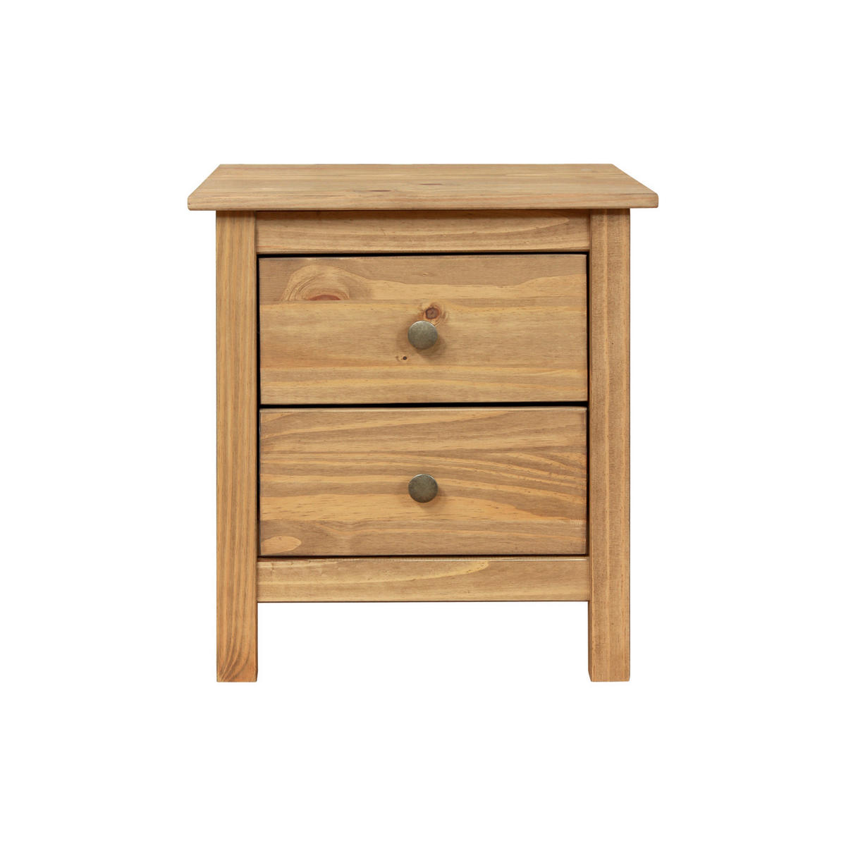 NACHTSCHRANK 46/50/35 cm, Naturfarben, massiv  - Messingfarben/Naturfarben, Basics, Holz/Metall (46/50/35cm) - Livetastic