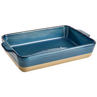 AUFLAUFFORM 34/24/7 cm   - Blau/Braun, Lifestyle, Keramik (34/24/7cm) - Homeware Profession.