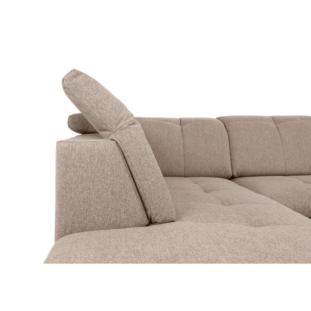 Thumbnail - Mid.you Wohnlandschaft Ramzes, Hellbraun, Textil, 6-Sitzer, U-Form, 328x215 cm, Made in EU, seitenverkehrt erhältlich, R...