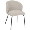 STUHL  in Eisen Bouclé Metall, Textil  - Taupe/Schwarz, Design, Textil/Metall (57/79/59cm) - Xora