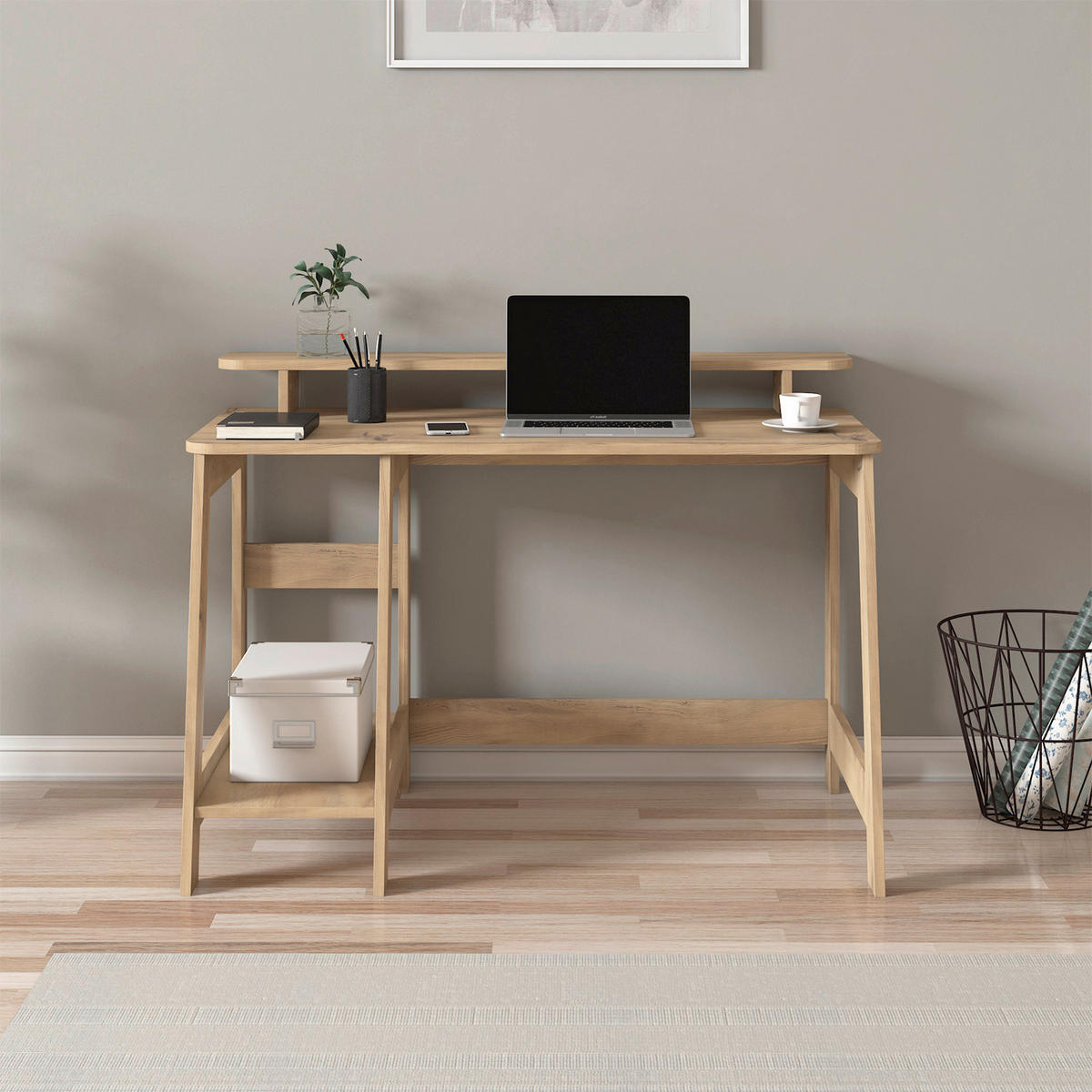 SCHREIBTISCH 120/60/73 cm  in Nussbaumfarben  - Nussbaumfarben, Design, Holzwerkstoff (120/60/73cm) - Livetastic