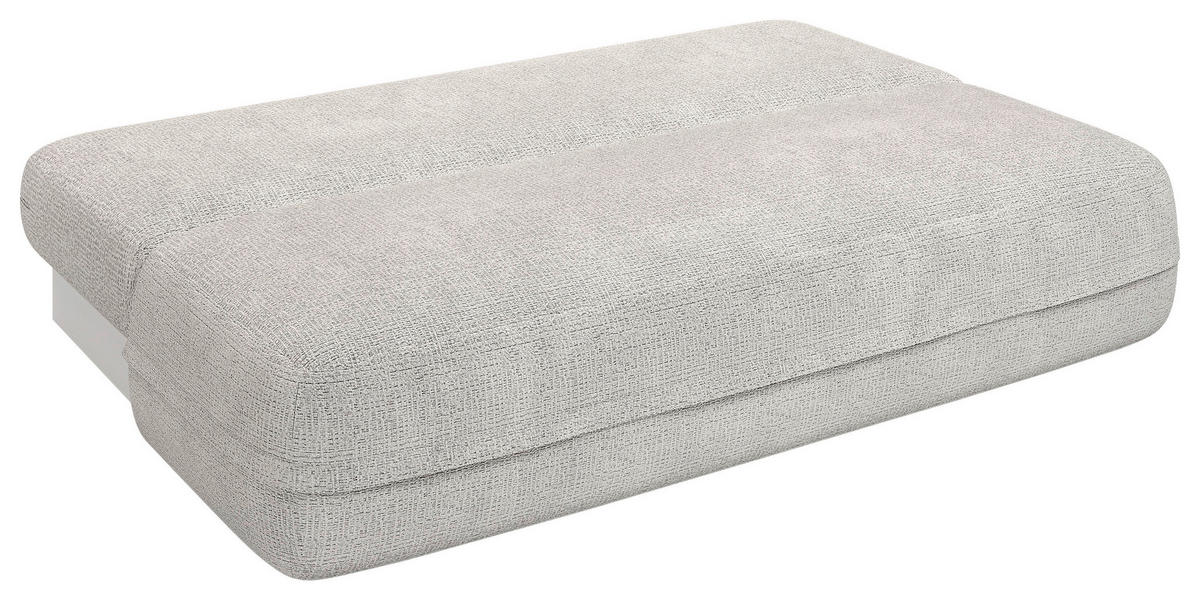 SCHLAFSOFA Chenille Silberfarben  inkl. Rückenkissen, Bettkasten, Schlaffunktion, Rücken echt, Liegefläche im Originalstoff  - Silberfarben/Schwarz, KONVENTIONELL, Kunststoff/Textil (213/92/105cm) - Milino