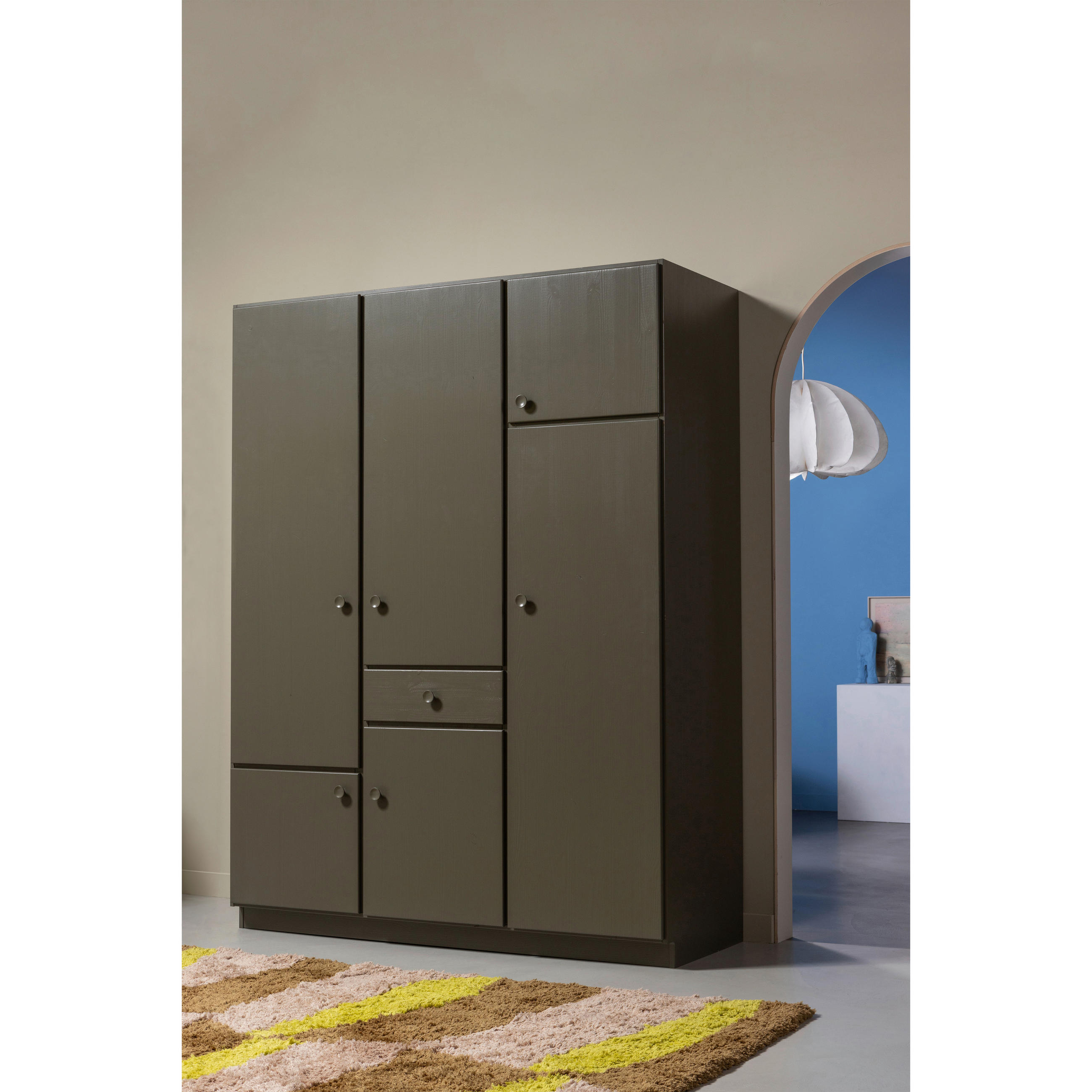 GARDEROBENSCHRANK 160/210/60 cm  - Grün, Design, Holz (160/210/60cm) - Livetastic